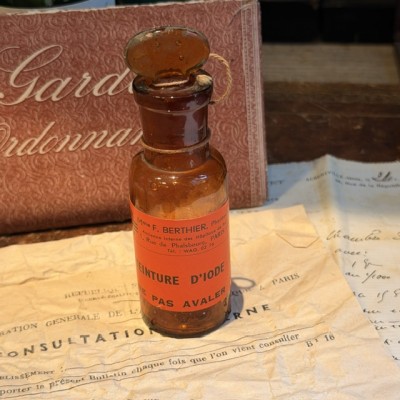 Teinture d'Iode - Flacon ancien de pharmacie-Apothicaire