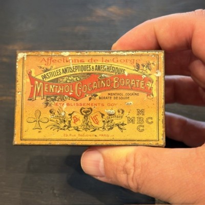 Box of cocaine lozenges from 1900 – MBC – Menthol Cocaïno Boraté