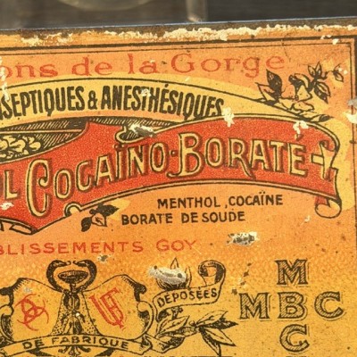 Box of cocaine lozenges from 1900 – MBC – Menthol Cocaïno Boraté