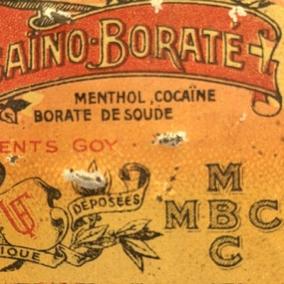 Box of cocaine lozenges from 1900 – MBC – Menthol Cocaïno Boraté