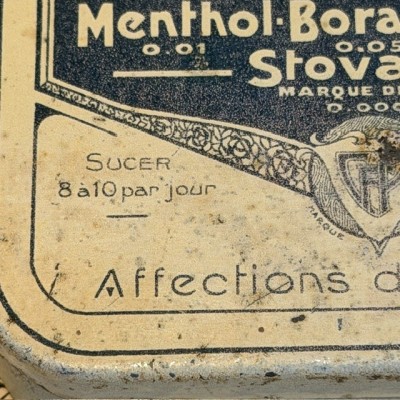 Metal box of breath mints with cocaine - 1920's