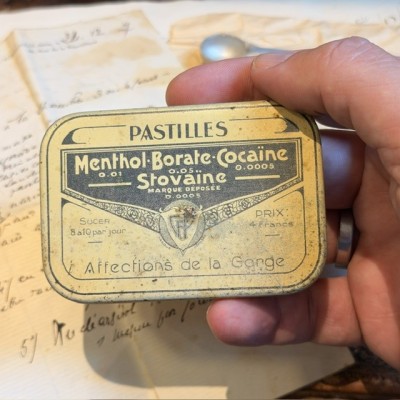 Boîte de pastilles Menthol Cocaïne Stovaïne CFP - 1920