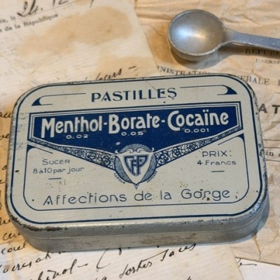 Boîte de pastilles Menthol Cocaïne Stovaïne CFP - 1920