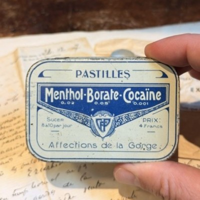 Boîte de pastilles Menthol Cocaïne Stovaïne CFP - 1920