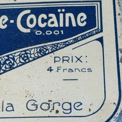 Metal box of breath mints with cocaine - 1920's