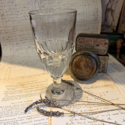 Verre à Absinthe ancien torsadé - XIXème siècle