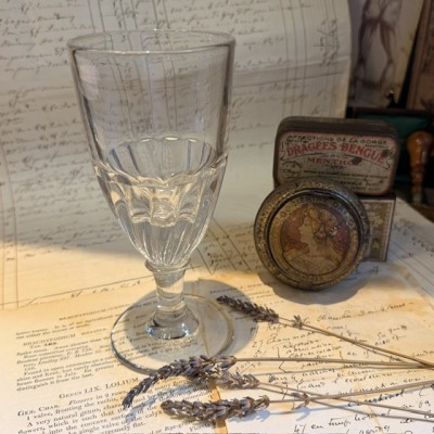 Verre à Absinthe ancien torsadé - XIXème siècle