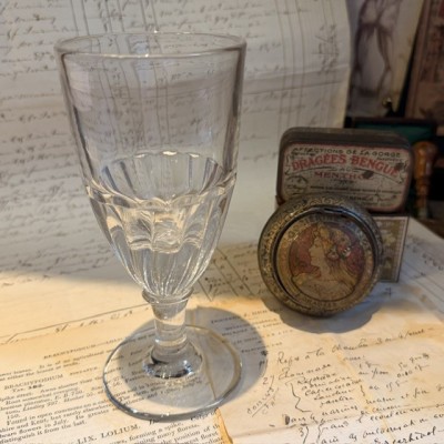 Antique twisted glass for Absinthe