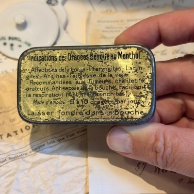 Boîte de dragées à la Cocaïne et Menthol - 1920 - Dragées BENGUE