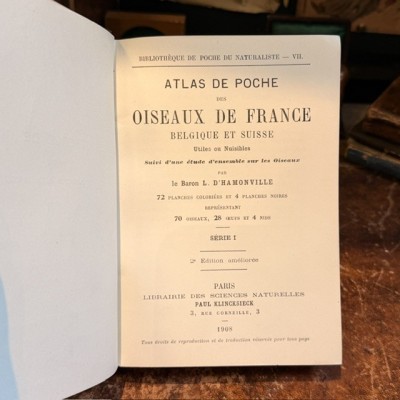 Pocket Atlas - Birds of France Switzerland and Belgium - 1908