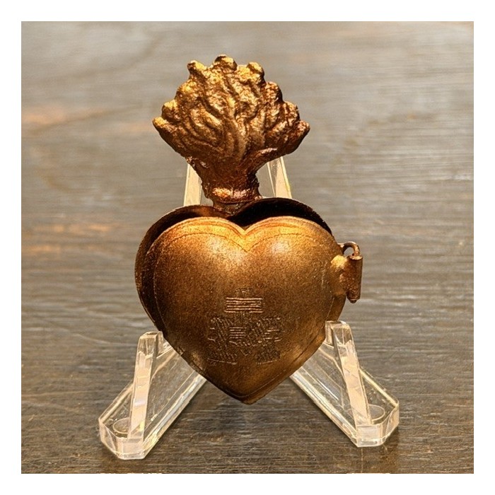 Boîte Coeur Ex-voto Doré - Modèle: Coeur sacré MONA par Boncoeurs