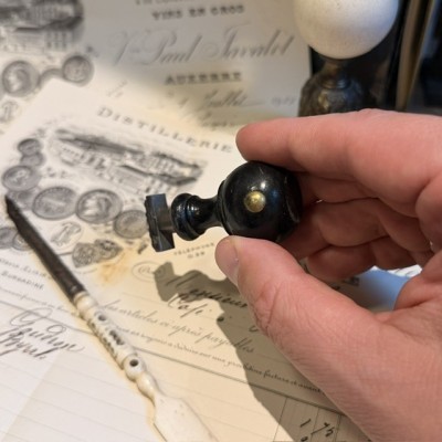Antique manual desktop stamp - XXX
