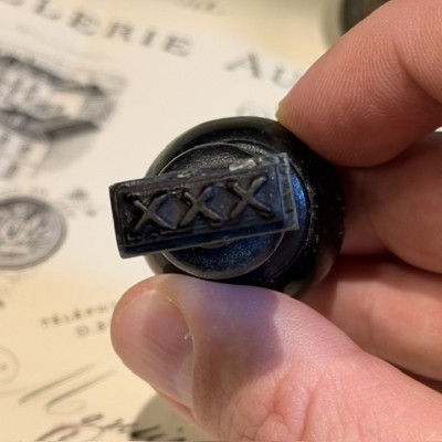 Antique manual desktop stamp - XXX