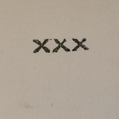 Antique manual desktop stamp - XXX