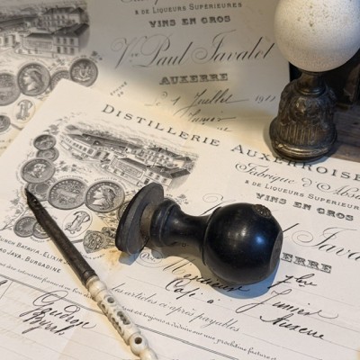 Antique manual commercial stamp - Buirette-Gaulard Fils