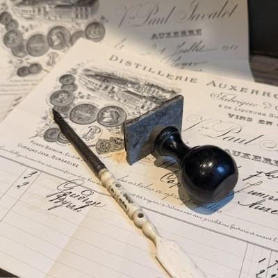 Antique rural trade stamp - Grocery