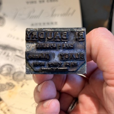 Antique rural trade stamp - Grocery