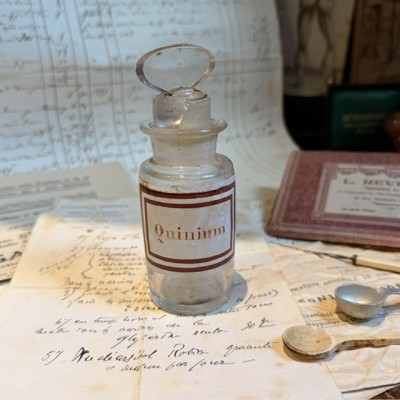 Quinium - Flacon ancien de pharmacie XIXème siècle -Apothicaire