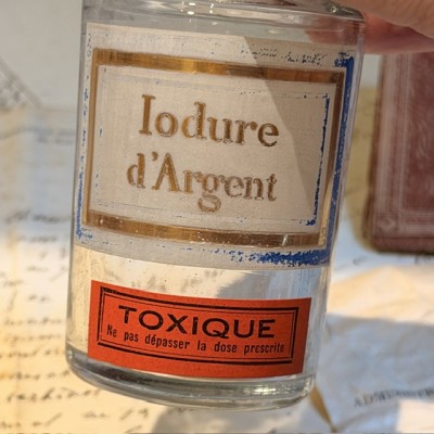 Iodure d'Argent  - Toxique - Flacon ancien de pharmacie