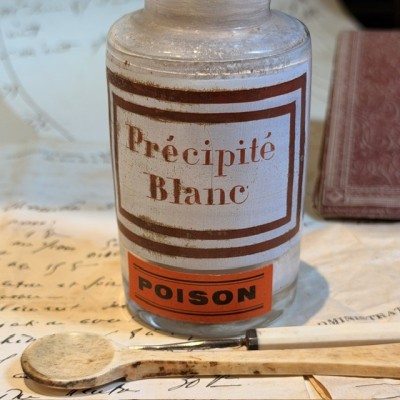 White Precipitate - Mercury pharmacy bottle