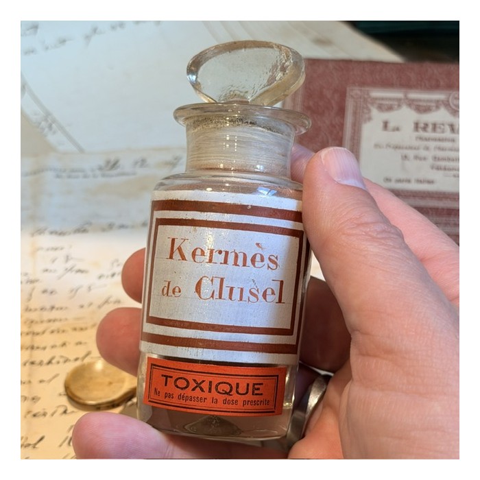 Antimony Sulfide pharmacy bottle