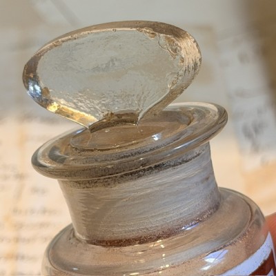 Kermes de Clusel - Antimony Sulfide - POISON cabinet - Antique pharmacy bottle