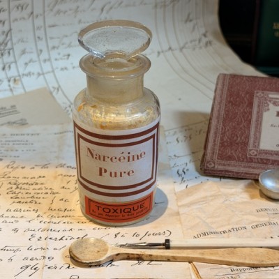 Narcéine Pure - Dérivé de l'Opium - Toxique - Flacon ancien de pharmacie