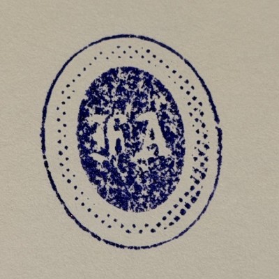 Cachet à cire - Sceau - Tampon ancien - Initiales EA