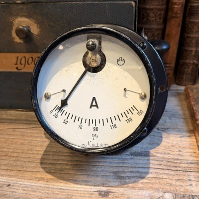 Ampèremètre de tableau ATEA - Cadran pour tableau électrique industriel vintage- 1920/1950