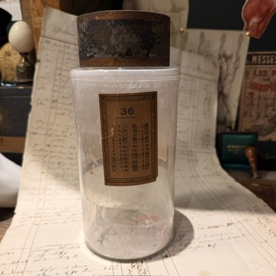 Camphor Chalk  - Pharmacy jar - Herbalism - Apothecary bottle