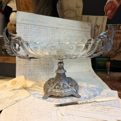 Coupe aux chimères néogothique - Centre de table fin XIXème siècle