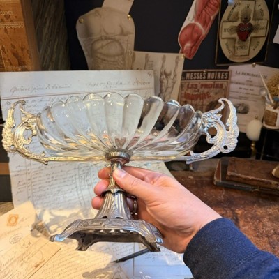 Coupe aux chimères néogothique - Centre de table fin XIXème siècle