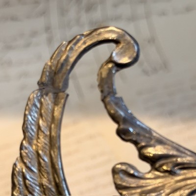 Silvered Spelter Chimera Centerpiece - 19th Century Gothic Table Bowl