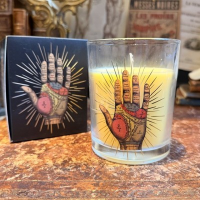 Bougie parfumée en verre - Chiromancie