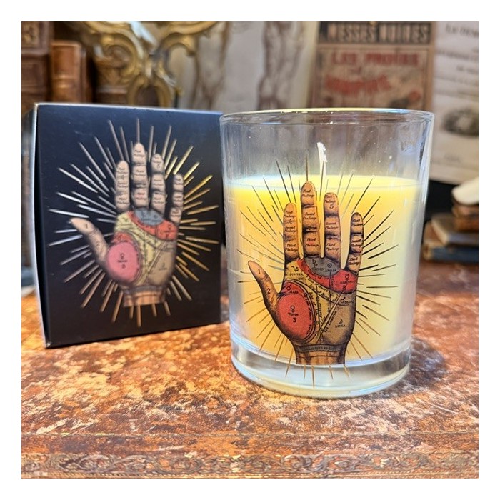 Scented glass candle - Palmistry