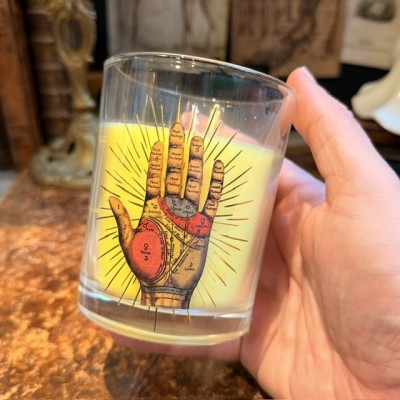 Scented glass candle - Palmistry