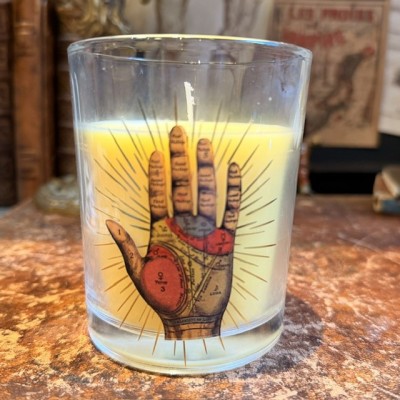 Bougie parfumée en verre - Chiromancie